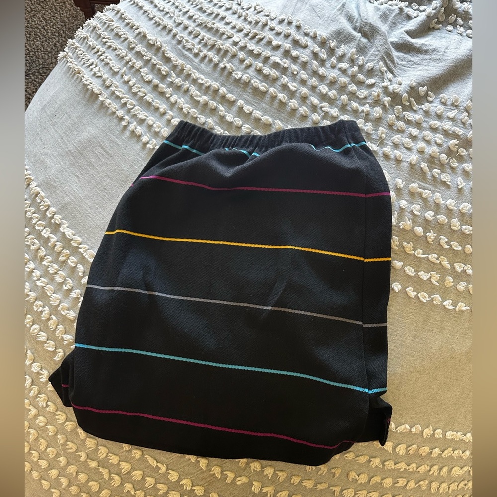 Black skirt with colored stripes